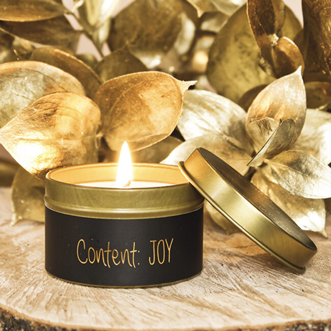 SOY CANDLE 'JOY' WARM CASHMERE 6X4CM - Image 3
