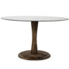 DINING TABLE BOOGIE BROWN 130X130X76CM