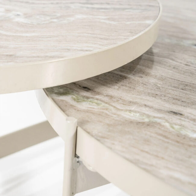 SET OF 2 COFFEE TABLE SIB 80X80X32CM & 60X60X38CM - Image 3