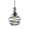 WALL LAMP COIL BLACK 19X19X30CM
