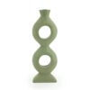 CANDLEHOLDER TORCH LARGE GREEN 18X7X48CM