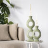 CANDLEHOLDER TORCH LARGE GREEN 18X7X48CM - Image 2
