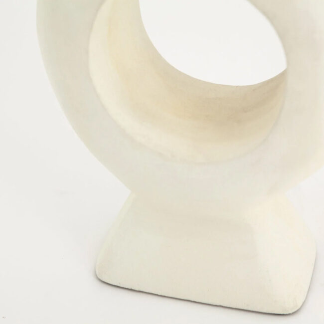 CANDLEHOLDER TORCH LARGE WHITE 18X7X48CM - Image 4