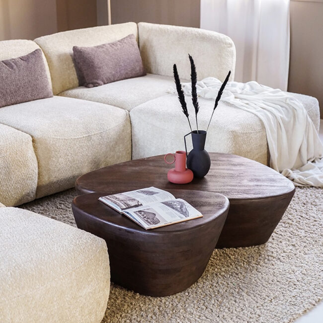 COFFEE TABLE MILA BROWN 107X78X30CM - Image 3