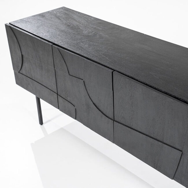 TV CABINET MAYA BLACK 187X50X50CM - Image 3