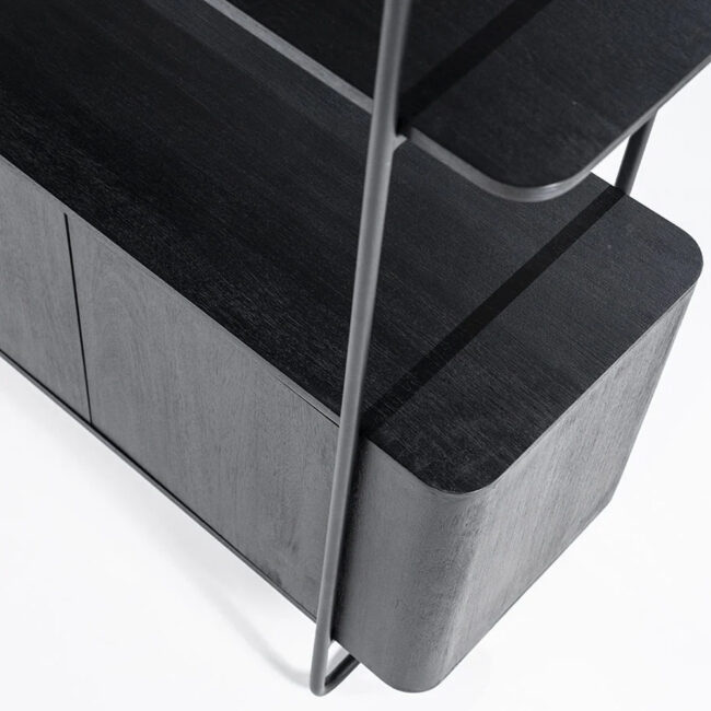 WALLCABINET JAMES BLACK 190X47X210CM - Image 3