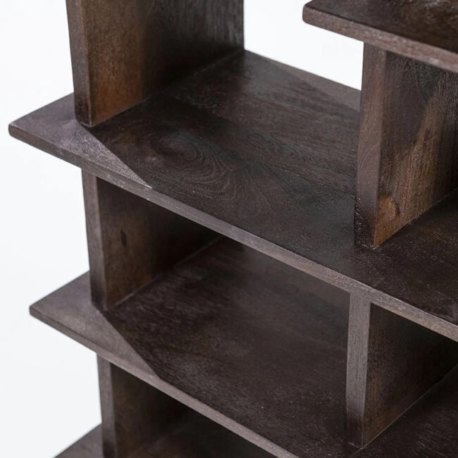 BOOKCASE OLIVER BROWN 120X40X220CM - Image 6