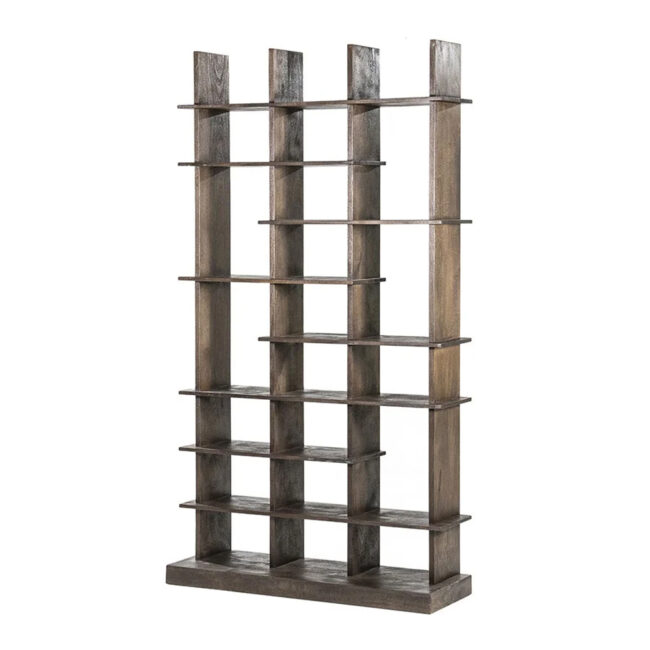 BOOKCASE OLIVER BROWN 120X40X220CM - Image 5