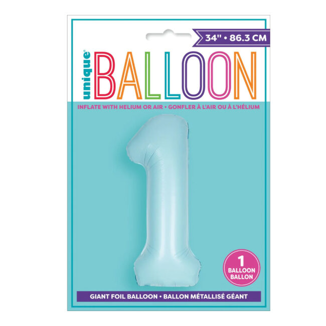 BLUE NUMBER 1FOIL BALLOON 86.3CM