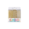 24 GOLD & GOLD GLITTER ASSORTED SPIRAL CANDLES