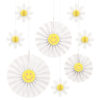 PAPER FAN DAISY 20CM/25CM/30CM 8PCS