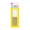 CANDLES WHITE & GOLD 12.7CM 12PCS - Image 2