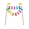 RAINBOW RIBBONS "HAPPY BIRTHDAY" CAKE TOPPER