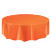 PLASTIC TABLECOVER OCTYROUND ORANGE 213CM - Image 2