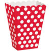 TREAT BOXES DOTS RUBY RED 10X6X14CM - Image 2