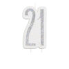 CANDLE NUMBER 21 GLITZ BLACK