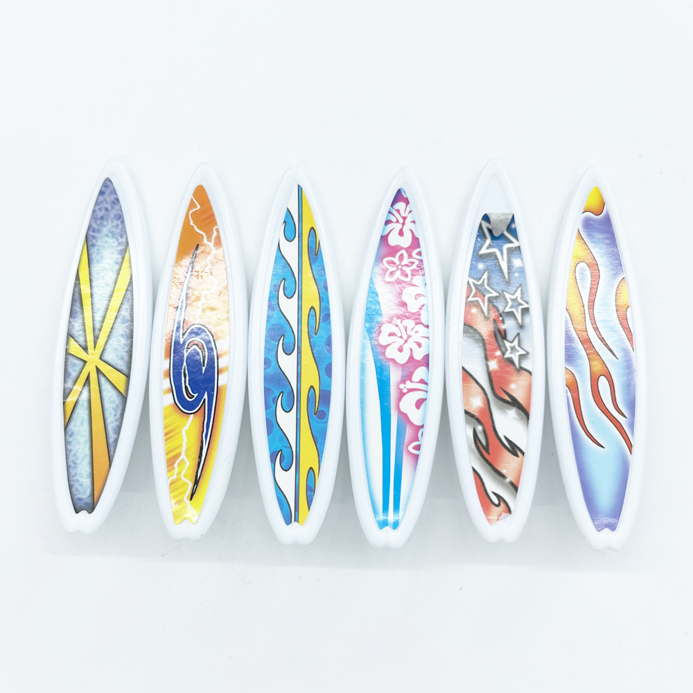 SURFBOARD CAKE TOPPER (ASS.6 DESIGNS) 7CM - Pergamos