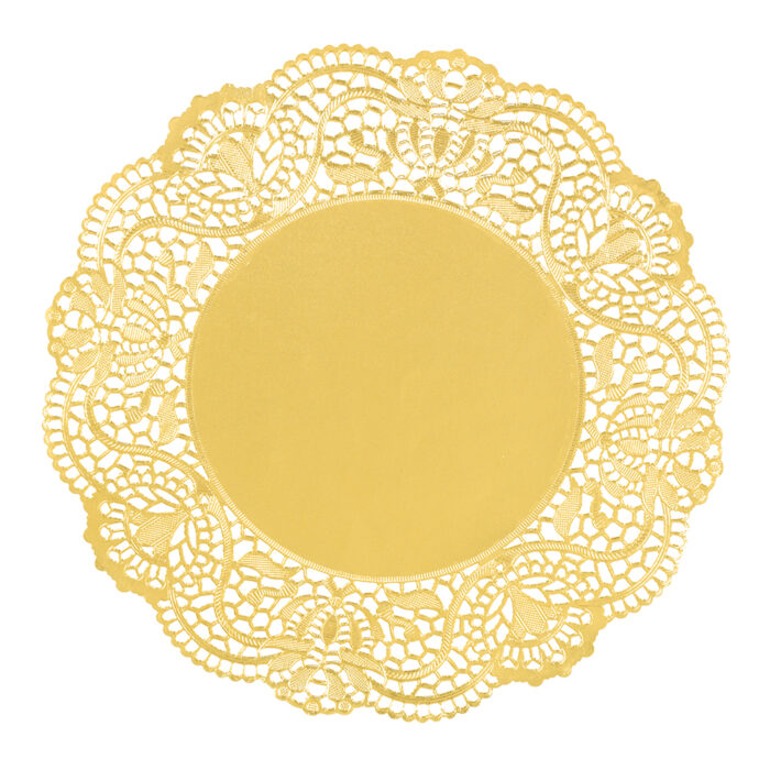 DOILIES ROUND GOLD 19CM Pergamos
