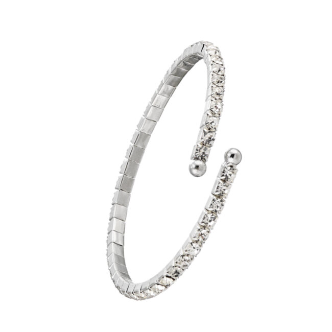 BRACELET WITH RHINESTONES SILVER