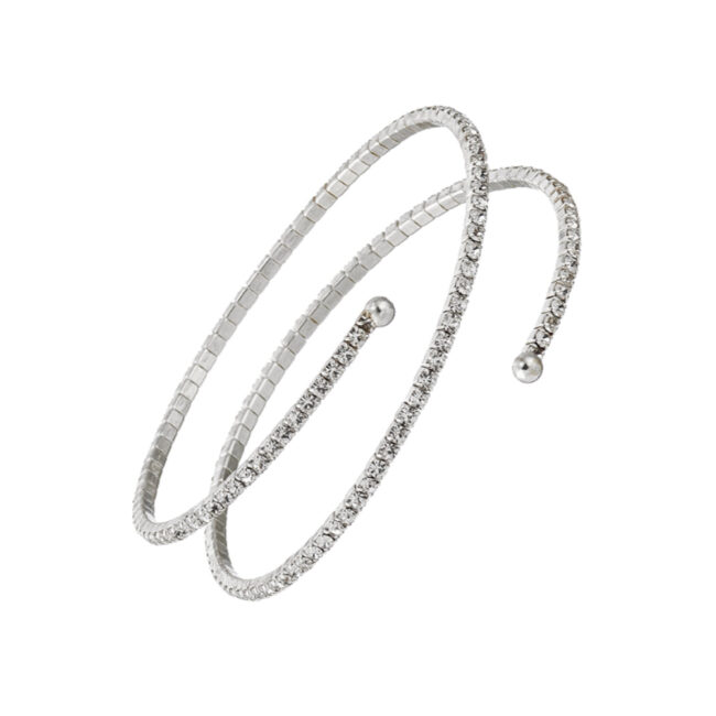 BRACELET WITH RHINESTONES SILVER