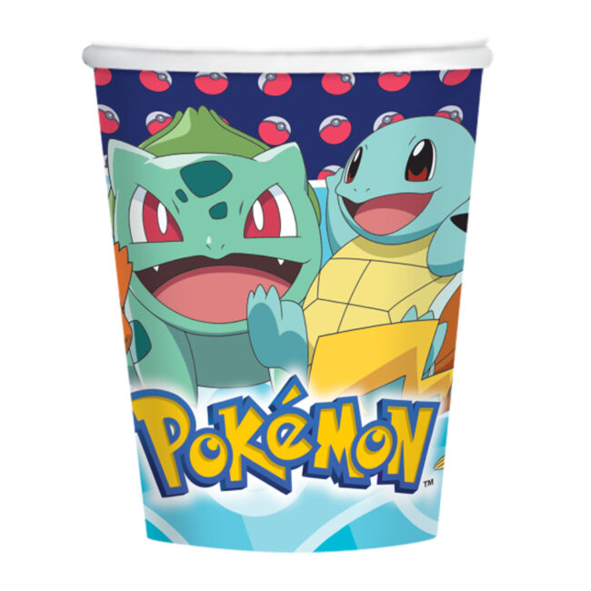 PAPER CUPS POKEMON 250ML 8PCS