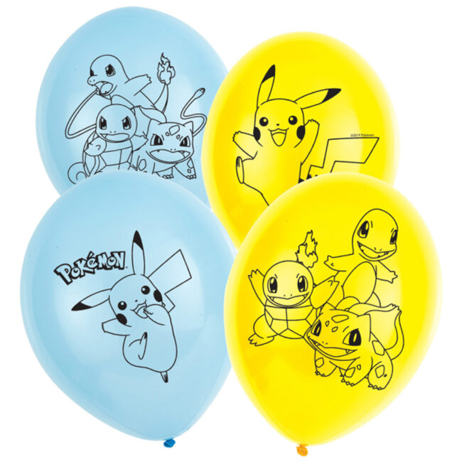 LATEX BALLOONS POKEMON 27.5CM 6PCS