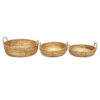 SET OF 3 TRAY RATTAN NATURAL 38X11CM