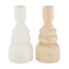 CANDLEHOLDER PINE WOOD ASSORTED 8X18CM