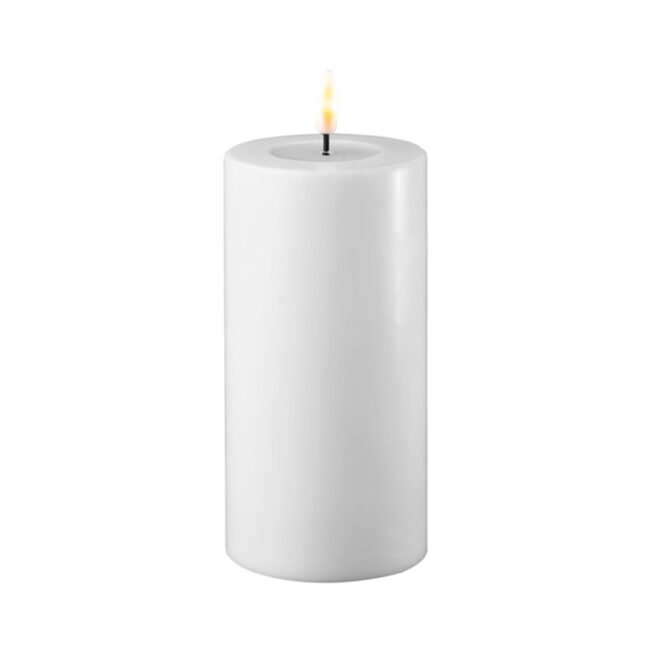 LED CANDLE WHITE 7.5X15CM