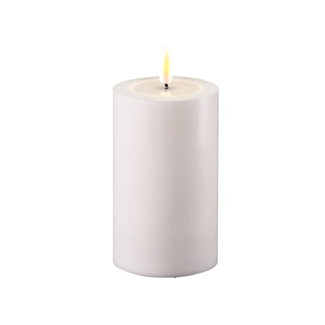 OUTDOOR LED CANDLE WHITE 7.5X12.5CM