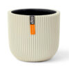 PLANTER BALL GROOVE BEIGE 9X8CM