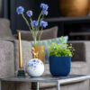 PLANTER BALL GROOVE DARK BLUE 9X8CM - Image 2