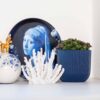 PLANTER BALL GROOVE DARK BLUE 24X21CM - Image 4