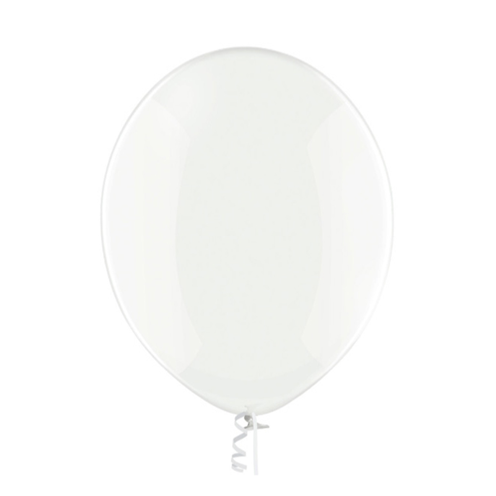 LATEX BALLOON CRYSTAL CLEAR 100PCS
