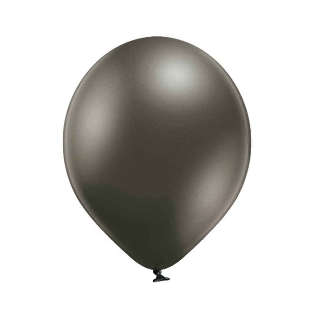 LATEX BALLOON GLOSSY ANTHRACITE 100PCS