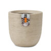 PLANTER BALL WASTE RIB TERRAZZO BEIGE 35X34CM