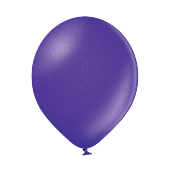 LATEX BALLOON METALLIC PURPLE 100PCS