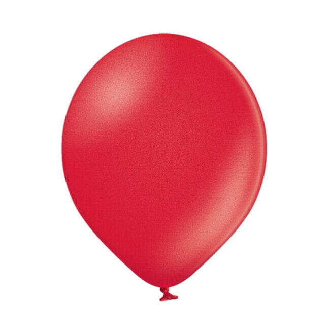 LATEX BALLOON METALLIC RED 100PCS
