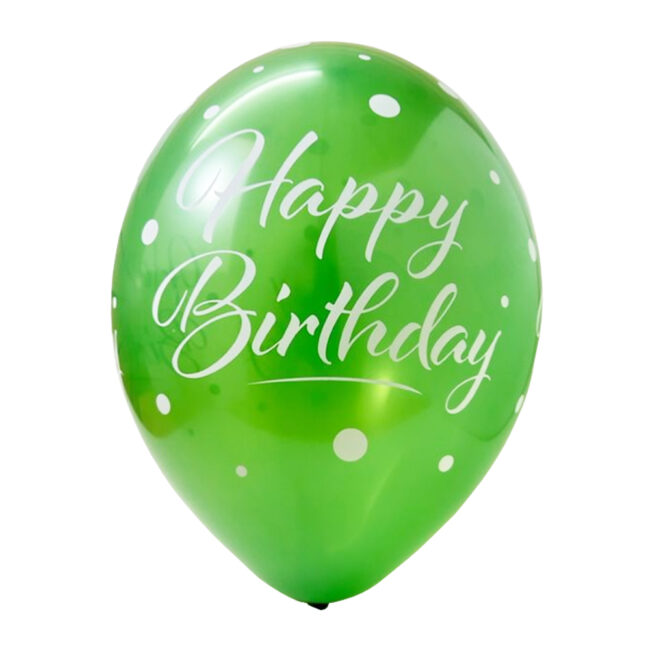 LATEX BALLOON HAPPY BIRTHDAY PASTEL LEAF GREEN 28CM 50PCS