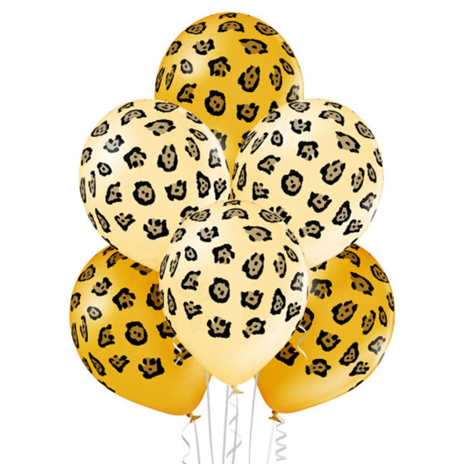 LATEX BALLOON LEOPARD SPOTS PRINT 30CM