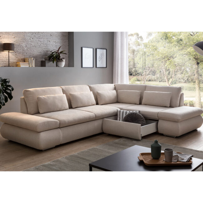 ALICE RIGHT SIDE NEW YORK BEIGE 300X224X86CM - Image 4