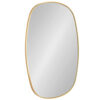 MIRROR SQUARED OVAL ALUMINIUM GOLD 50X75CM