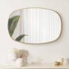 MIRROR SQUARED OVAL ALUMINIUM GOLD 50X75CM - Image 2