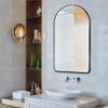 MIRROR ARCHED ALUMINIUM BLACK 60X90CM - Image 2