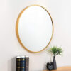 MIRROR ROUND ALUMINIUM GOLD 40CM - Image 3