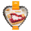 NONSTICK TART PAN HEART WITH REMOVABLE BOTTOM 25X23X3CM