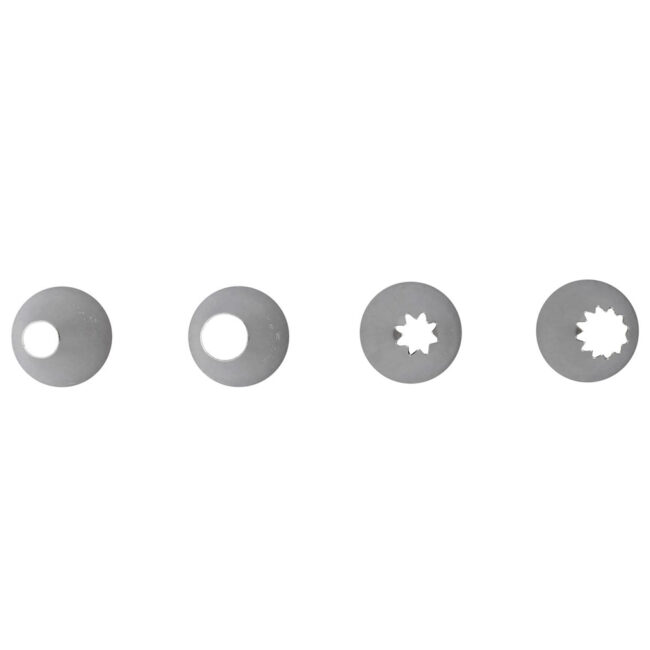 SET OF 4 PIPING TIPS ROUND & STAR - Image 3