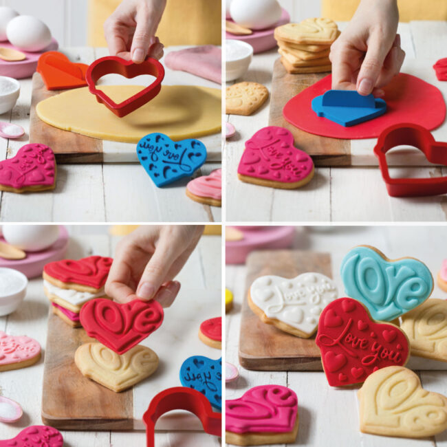 SET OF 3 COOKIE CUTTERS LOVE & MARKER - Image 3