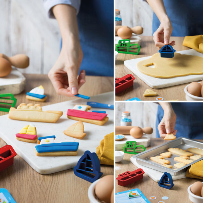 SET OF 3 COOKIE CUTTERS SWEET GAME BATTLESHIP - Image 3