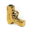 CANDLEHOLDER GUN GOLD 12X12CM